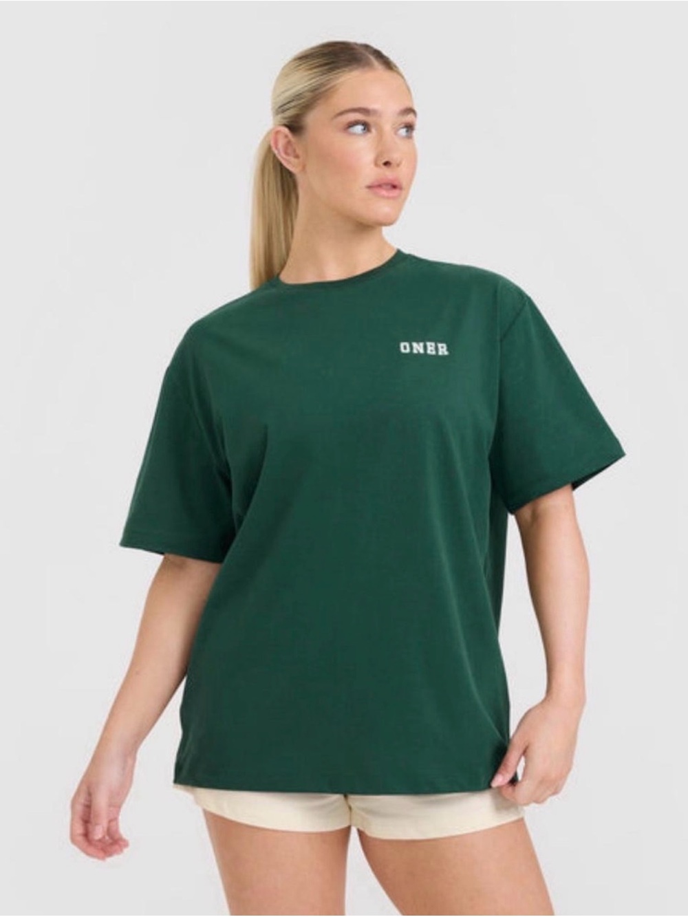 Oner Active Oversized Graphic T Shirt in Racing Green
Size Medium